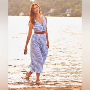 HATLEY ISLA FRENCH BLUE STRIPES MAXI DRESS SIZE MEDIUM